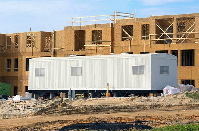 temporary office spaces for rent at a construction site in Sylvan Lake